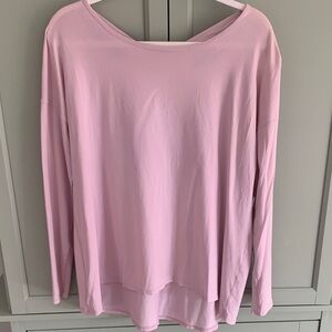 Lululemon Light Pink Long Sleeve Open Back Women’s Top
